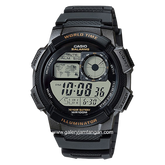CASIO General AE-1000W-1AVDF Black Digital Rubber Strap