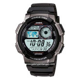 CASIO General AE-1000W-1BVDF Black Digital Rubber Strap