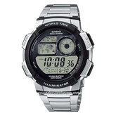 CASIO General AE-1000WD-1AVDF Silver Dial Black Digital Stainless Steel