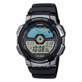 CASIO AE-1100W-1AVDF Black Silver Digital Rubber Strap