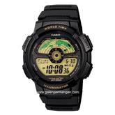 CASIO General AE-1100W-1BVDF Black Digital Rubber Strap