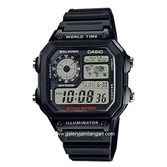 CASIO AE-1200WH-1AVDF Digital Black Resin Strap