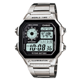 CASIO General AE-1200WHD-1AVDF Silver Dial Black Digital Stainless Steel Strap