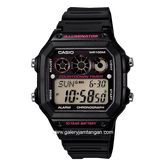 CASIO General AE-1300WH-1A2VDF Black Digital Rubber Strap
