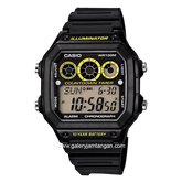 CASIO AE-1300WH-1AVDF Digital Black Resin Strap