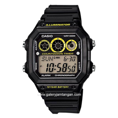 CASIO AE-1300WH-1AVDF Digital Black Resin Strap