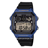 CASIO General AE-1300WH-2AVDF Black Blue Digital Rubber Strap