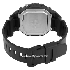 CASIO AE-1600H-1AVDF Duel Time Black Resin Strap