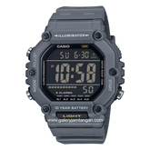 CASIO AE-1600H-8BVDF Duel Time Grey Resin Strap