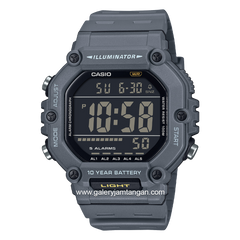 CASIO AE-1600H-8BVDF Duel Time Grey Resin Strap