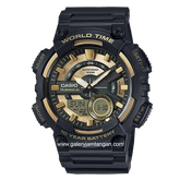 CASIO General AEQ-110BW-9AVDF Black Analog Digital Rubber Strap
