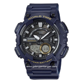 CASIO AEQ-110W-2AVDF Dual Time Navy Black Resin Strap