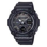 CASIO General AEQ-120W-1BVDF Digital Analog Black Resin Strap