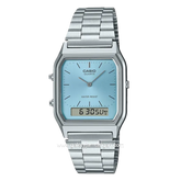 CASIO General AQ-230A-2A1MQYDF Vintage Silver Stainless Steel
