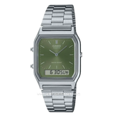 CASIO General AQ-230A-3AMQYDF Dual Time Silver Stainless Steel