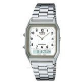 CASIO General AQ-230A-7BMQ Silver Dial White Stainless Steel