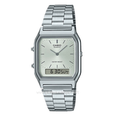 CASIO General AQ-230A-7DMQ Youth Silver Dial White Stainless Steel