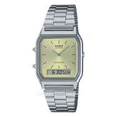 CASIO General AQ-230A-9AMQYDF Dual Time Silver Stainless Steel