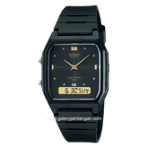 CASIO General AW-48HE-1AVDF Black Analog Digital Rubber Strap