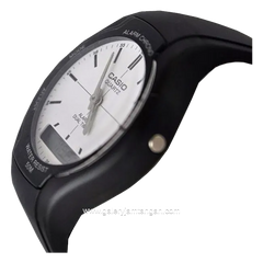 CASIO AW-90H-7EVDF Black Dial White Resin Strap