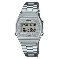 CASIO B640WDG-7DF Silver Dial Gliter Digital Stainless Steel