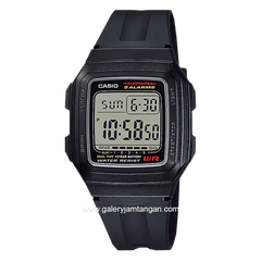 CASIO General F-201WA-1ADF Black Digital Rubber Strap