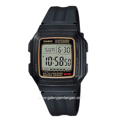CASIO F-201WA-9ADF Digital Black Resin Strap