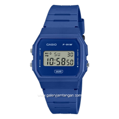 CASIO F-91WB-2AIDF Blue Digital Resin Strap