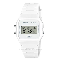CASIO F-91WB-7ADF White Digital Resin Strap