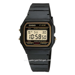 CASIO F-91WG-9QDF Digital Black Resin Strap
