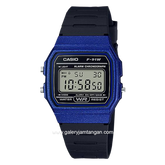 CASIO General F-91WM-2ADF Black Blue Digital Rubber Strap