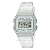 CASIO General F-91WS-7DF Youth Digital White Clear Rubber Strap