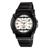CASIO HDA-600B-7BVDF Black Dial White Resin Strap