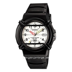 CASIO HDA-600B-7BVDF Black Dial White Resin Strap