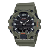 CASIO HDC-700-3A2VDF Duel Time Green Resin Strap