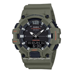 CASIO HDC-700-3A2VDF Duel Time Green Resin Strap