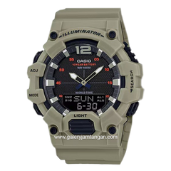 CASIO HDC-700-3A3VDF Dual Time Cream Resin Strap