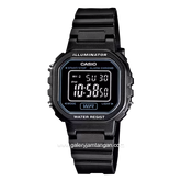 CASIO General LA 20WH 1BDF Black Digital Rubber Strap