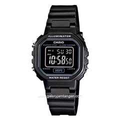 CASIO General LA 20WH 1BDF Black Digital Rubber Strap