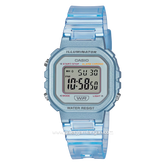 CASIO General LA-20WHS-2ADF Blue Digital Transparent Rubber Strap