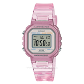 CASIO General LA-20WHS-4ADF Pink Digital Transparent Rubber Strap