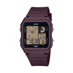 CASIO General LF-20W-5ADF Burgundy Digital Rubber Strap
