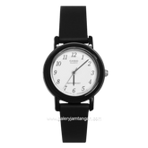 CASIO General LQ-139BMV-1BLDF Black Dial White Rubber Strap