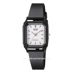 CASIO LQ-142-7EDF Black Dial White Resin Strap