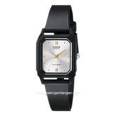 CASIO LQ-142E-7ADF Black Dial White Resin Strap