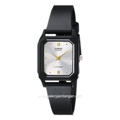 CASIO LQ-142E-7ADF Black Dial White Resin Strap