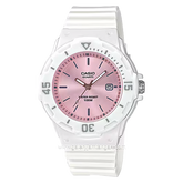 CASIO General LRW-200H-4E3VDF White Dial Pink Rubber Strap