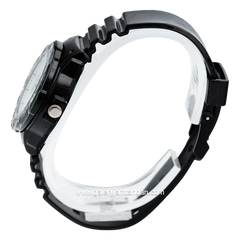 CASIO LRW-200H-7E1VDF Black Dial White Resin Strap