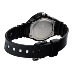 CASIO LRW-200H-7E1VDF Black Dial White Resin Strap