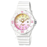 CASIO General LRW-200H-4E2VDR White Dial Multicolor Rubber Strap